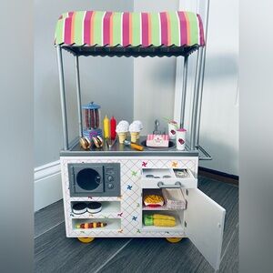 American Girl Campus Snack Cart – Retired- Accessories Included